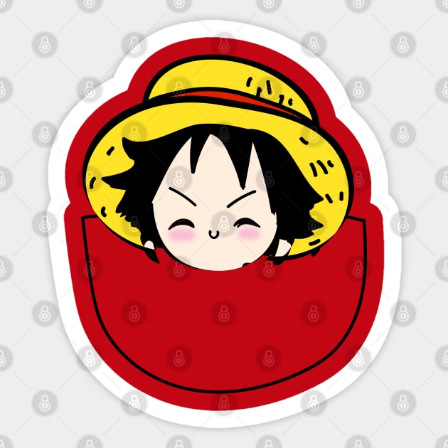 Chibi pocket one piece luffy Sticker by chibicrayon